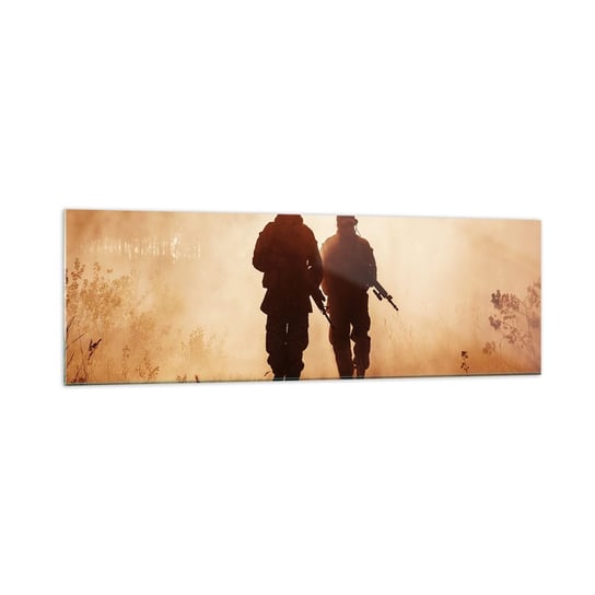 Obraz na szkle - Call of Duty - 160x50cm - Żołnierz Karabin Militaria - Nowoczesny foto szklany obraz do salonu do sypialni ARTTOR ARTTOR