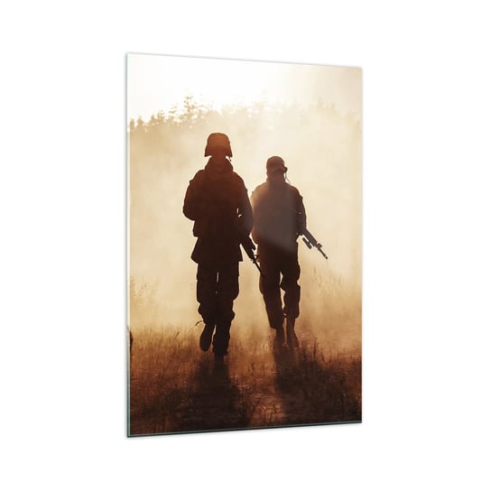 Obraz na szkle - Call of Duty - 70x100cm - Żołnierz Karabin Militaria - Nowoczesny foto szklany obraz do salonu do sypialni ARTTOR ARTTOR
