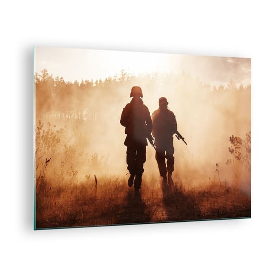Obraz na szkle - Call of Duty - 70x50cm - Żołnierz Karabin Militaria - Nowoczesny szklany obraz do salonu do sypialni ARTTOR ARTTOR