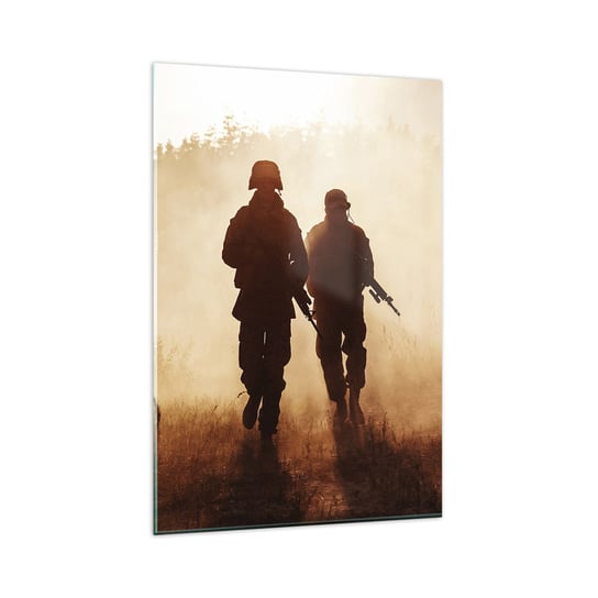 Obraz na szkle - Call of Duty - 80x120cm - Żołnierz Karabin Militaria - Nowoczesny szklany obraz na ścianę do salonu do sypialni ARTTOR ARTTOR
