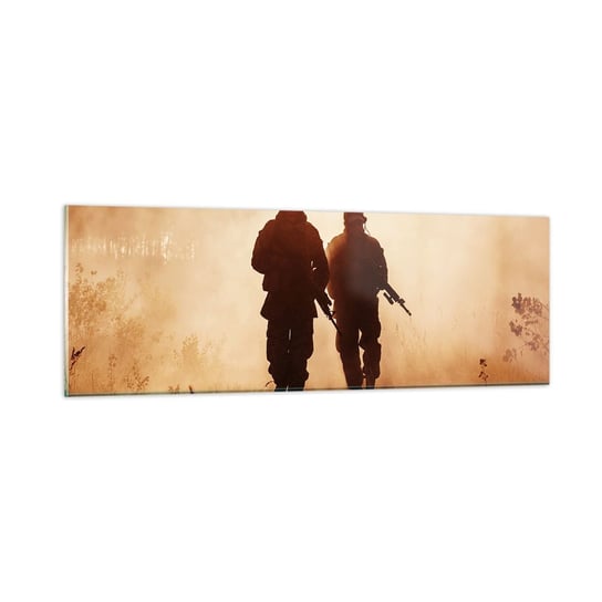 Obraz na szkle - Call of Duty - 90x30cm - Żołnierz Karabin Militaria - Nowoczesny szklany obraz do salonu do sypialni ARTTOR ARTTOR