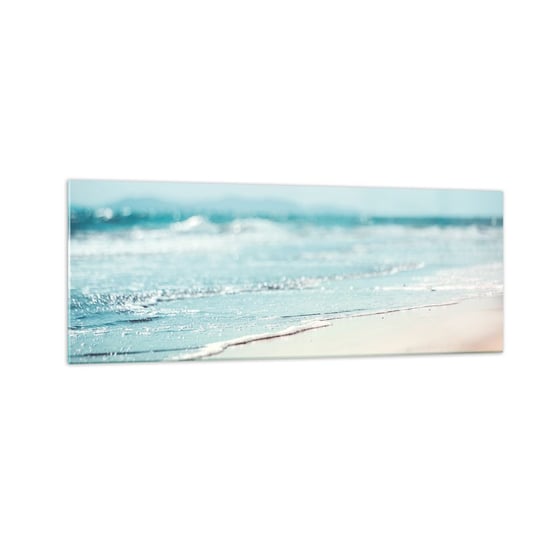 Obraz na szkle - Ciepło i szum - 140x50cm - Brzeg Morza Plaża Morze - Nowoczesny szklany obraz do salonu do sypialni ARTTOR ARTTOR