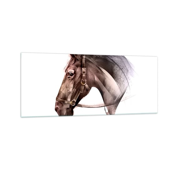 Obraz na szkle - Co za wdzięk - 100x40cm - Zwierzęta Głowa Konia Koń - Nowoczesny foto szklany obraz do salonu do sypialni ARTTOR ARTTOR