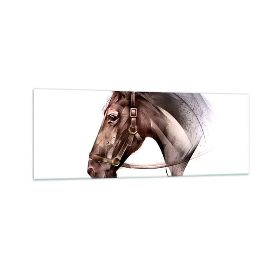 Obraz na szkle - Co za wdzięk - 140x50cm - Zwierzęta Głowa Konia Koń - Nowoczesny szklany obraz do salonu do sypialni ARTTOR ARTTOR