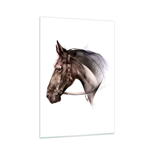 Obraz na szkle - Co za wdzięk - 70x100cm - Zwierzęta Głowa Konia Koń - Nowoczesny foto szklany obraz do salonu do sypialni ARTTOR ARTTOR