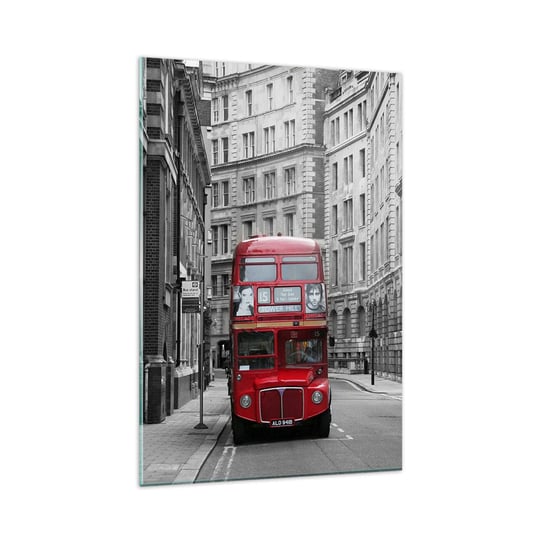 Obraz na szkle - Codzienność nie musi być szara - 80x120cm - Miasto Londyn Architektura - Nowoczesny szklany obraz na ścianę do salonu do sypialni ARTTOR ARTTOR