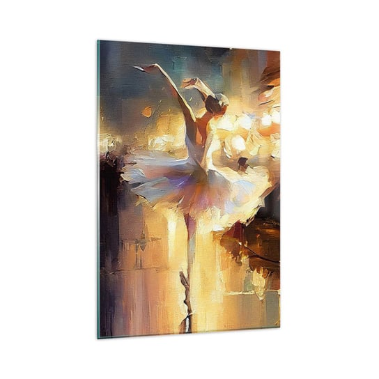 Obraz na szkle - Cud na ulicy - 80x120cm - Baletnica Taniec Farba Olejna - Nowoczesny szklany obraz na ścianę do salonu do sypialni ARTTOR ARTTOR