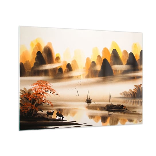 Obraz na szkle - Dalej niż na Dalekim Wschodzie - 70x50cm - Chiny Pejzaż Azja - Nowoczesny szklany obraz do salonu do sypialni ARTTOR ARTTOR