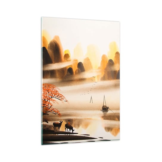 Obraz na szkle - Dalej niż na Dalekim Wschodzie - 80x120cm - Chiny Pejzaż Azja - Nowoczesny szklany obraz na ścianę do salonu do sypialni ARTTOR ARTTOR
