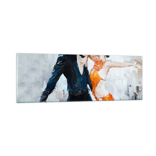 Obraz na szkle - Dirty dancing - 90x30cm - Abstrakcja Taniec Tango - Nowoczesny szklany obraz do salonu do sypialni ARTTOR ARTTOR