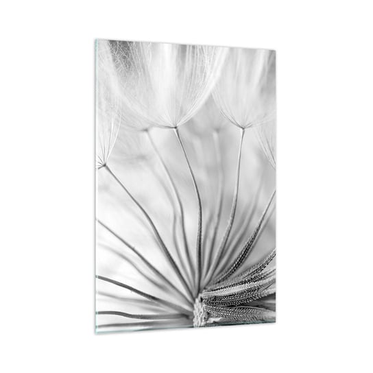 Obraz na szkle - Dmuchawce, latawce - 80x120cm - Minimalizm Delikatny Kwiat - Nowoczesny szklany obraz na ścianę do salonu do sypialni ARTTOR ARTTOR