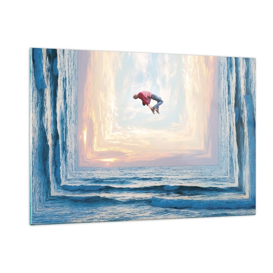 Obraz na szkle - Do innego wymiaru - 120x80cm - Abstrakcja Człowiek Natura - Nowoczesny szklany obraz na ścianę do salonu do sypialni ARTTOR ARTTOR