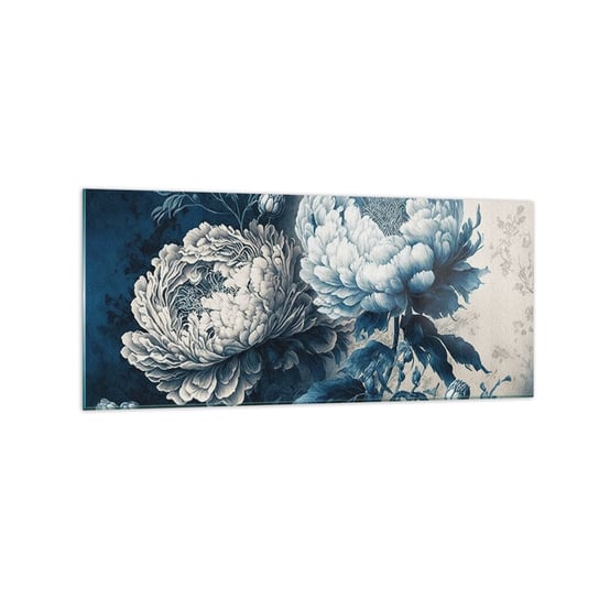 Obraz na szkle - Dobrana para - 120x50cm - Kwiaty Klasyczny Rokoko - Nowoczesny szklany obraz na ścianę do salonu do sypialni ARTTOR ARTTOR
