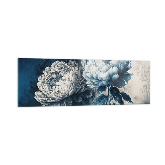 Obraz na szkle - Dobrana para - 160x50cm - Kwiaty Klasyczny Rokoko - Nowoczesny foto szklany obraz do salonu do sypialni ARTTOR ARTTOR