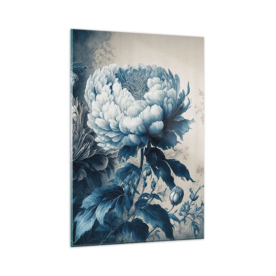 Obraz na szkle - Dobrana para - 80x120cm - Kwiaty Klasyczny Rokoko - Nowoczesny szklany obraz na ścianę do salonu do sypialni ARTTOR ARTTOR