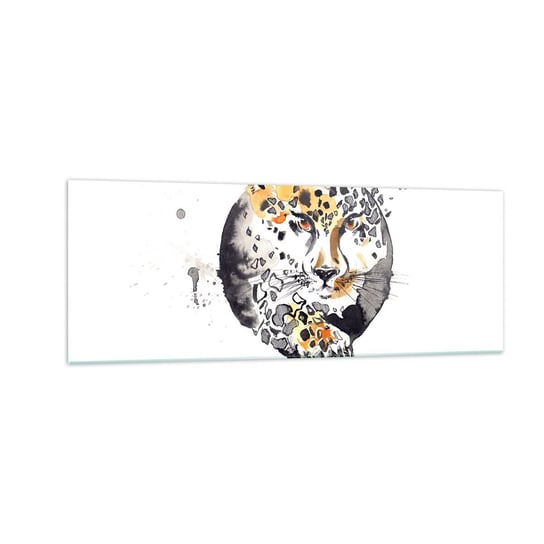 Obraz na szkle - Drapieżna uroda - 140x50cm - Zwierzęta Pantera Natura - Nowoczesny szklany obraz do salonu do sypialni ARTTOR ARTTOR