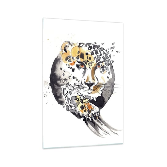 Obraz na szkle - Drapieżna uroda - 70x100cm - Zwierzęta Pantera Natura - Nowoczesny foto szklany obraz do salonu do sypialni ARTTOR ARTTOR