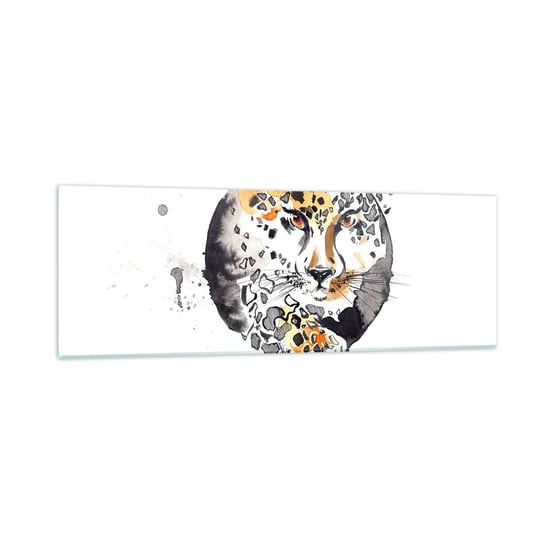 Obraz na szkle - Drapieżna uroda - 90x30cm - Zwierzęta Pantera Natura - Nowoczesny szklany obraz do salonu do sypialni ARTTOR ARTTOR