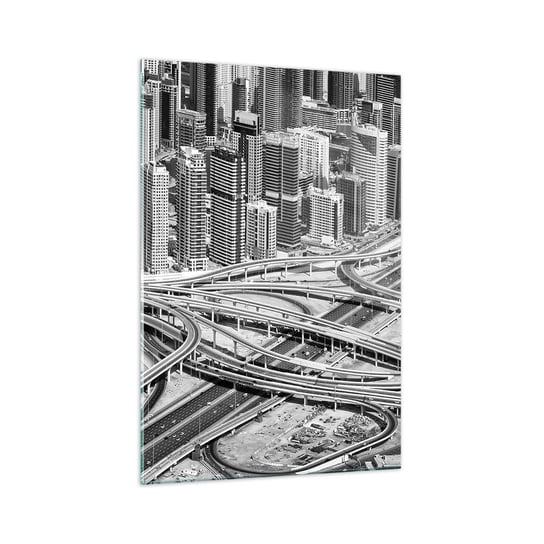Obraz na szkle - Dubaj – miasto niemożliwe - 70x100cm - Miasto Architektura Metropolia - Nowoczesny foto szklany obraz do salonu do sypialni ARTTOR ARTTOR