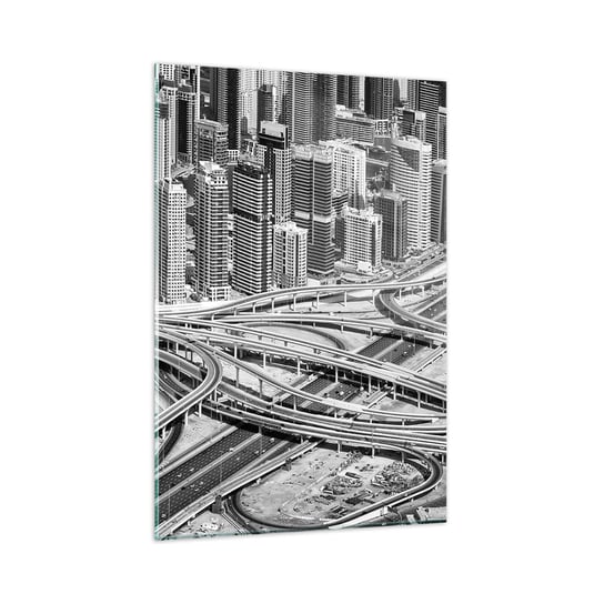 Obraz na szkle - Dubaj – miasto niemożliwe - 80x120cm - Miasto Architektura Metropolia - Nowoczesny szklany obraz na ścianę do salonu do sypialni ARTTOR ARTTOR