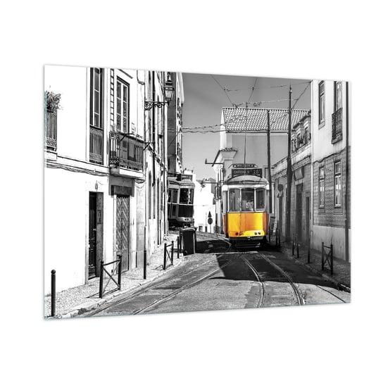 Obraz na szkle - Duch Lizbony - 100x70cm - Miasto Lizbona Architektura - Nowoczesny foto szklany obraz do salonu do sypialni ARTTOR ARTTOR