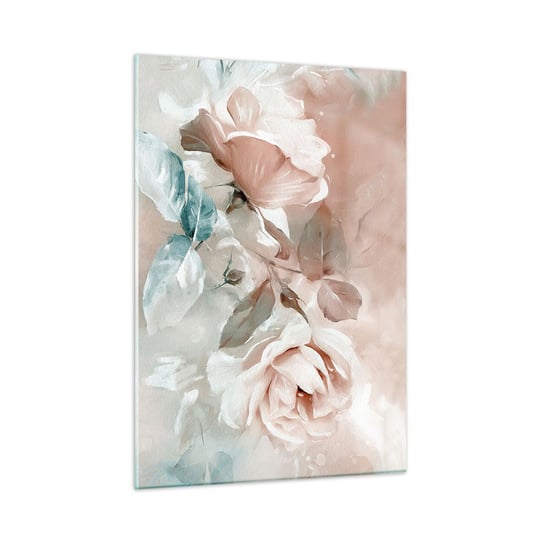 Obraz na szkle - Duch romantyzmu - 50x70cm - Kwiaty Romantyczny Róże - Nowoczesny szklany obraz do salonu do sypialni ARTTOR ARTTOR