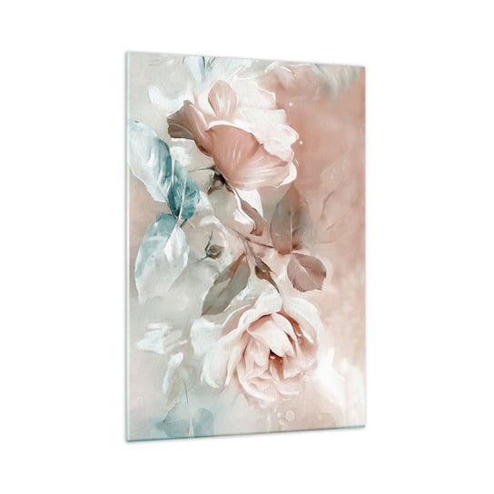 Obraz na szkle - Duch romantyzmu - 70x100cm - Kwiaty Romantyczny Róże - Nowoczesny foto szklany obraz do salonu do sypialni ARTTOR ARTTOR