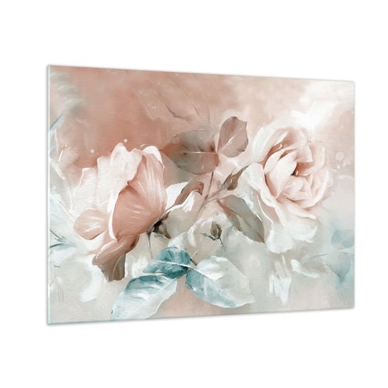Obraz na szkle - Duch romantyzmu - 70x50cm - Kwiaty Romantyczny Róże - Nowoczesny szklany obraz do salonu do sypialni ARTTOR ARTTOR