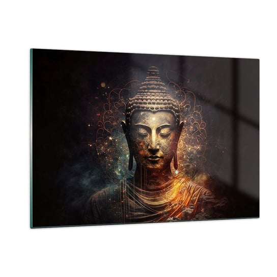Obraz na szkle - Duchowa równowaga - 120x80cm - Budda Medytacja Religia - Nowoczesny szklany obraz na ścianę do salonu do sypialni ARTTOR ARTTOR