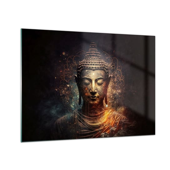 Obraz na szkle - Duchowa równowaga - 70x50cm - Budda Medytacja Religia - Nowoczesny szklany obraz do salonu do sypialni ARTTOR ARTTOR
