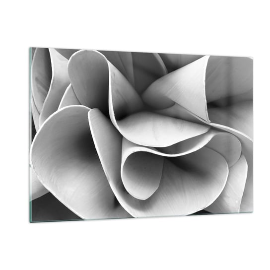 Obraz na szkle - Dzieje się w przestrzeni - 120x80cm - Abstrakcja Sztuka Czarno-Biały - Nowoczesny szklany obraz na ścianę do salonu do sypialni ARTTOR ARTTOR