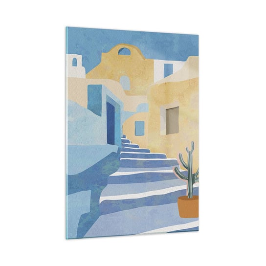 Obraz na szkle - Dzień w arabskim mieście - 50x70cm - Sztuka Minimalizm Architektura - Nowoczesny szklany obraz do salonu do sypialni ARTTOR ARTTOR