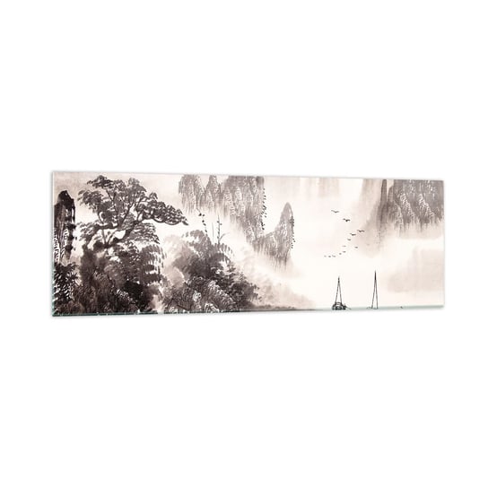 Obraz na szkle - Egzotyczna codzienność Wschodu - 160x50cm - Krajobraz Azja Sepia - Nowoczesny foto szklany obraz do salonu do sypialni ARTTOR ARTTOR