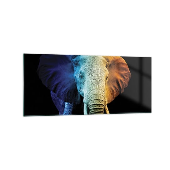Obraz na szkle - Ekscentryk, nie dziwak - 120x50cm - Abstrakcja Słoń Zwierzęta - Nowoczesny szklany obraz na ścianę do salonu do sypialni ARTTOR ARTTOR