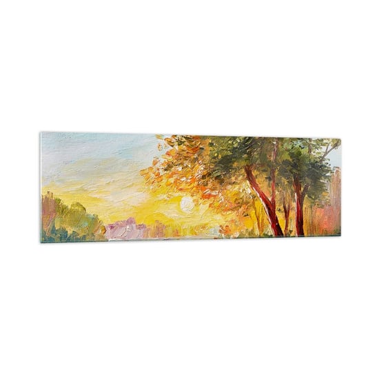 Obraz na szkle - Et in Arcadia ego - 160x50cm - Krajobraz Rzeka Promienie Słońca - Nowoczesny foto szklany obraz do salonu do sypialni ARTTOR ARTTOR