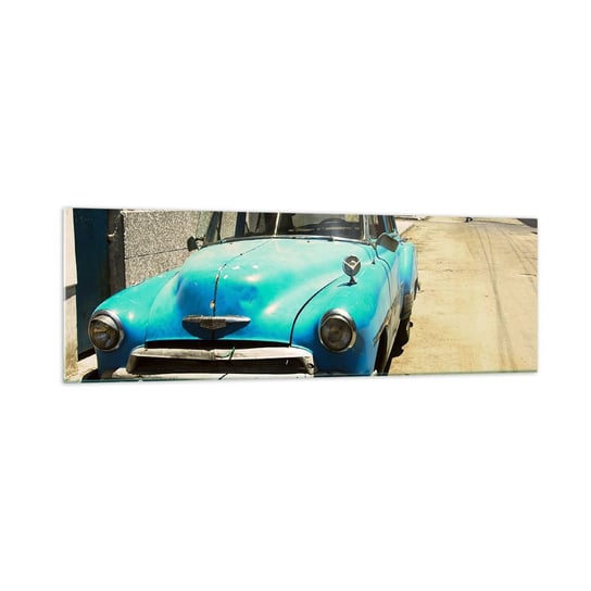 Obraz na szkle - Evviva Cuba! - 160x50cm - Motoryzacja Samochód Kuba - Nowoczesny foto szklany obraz do salonu do sypialni ARTTOR ARTTOR