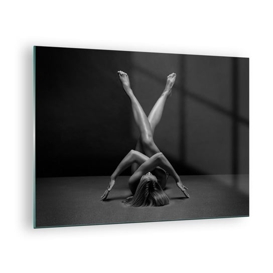 Obraz na szkle - Geometria nagości - 70x50cm - Kobieta Sztuka Ciało - Nowoczesny szklany obraz do salonu do sypialni ARTTOR ARTTOR