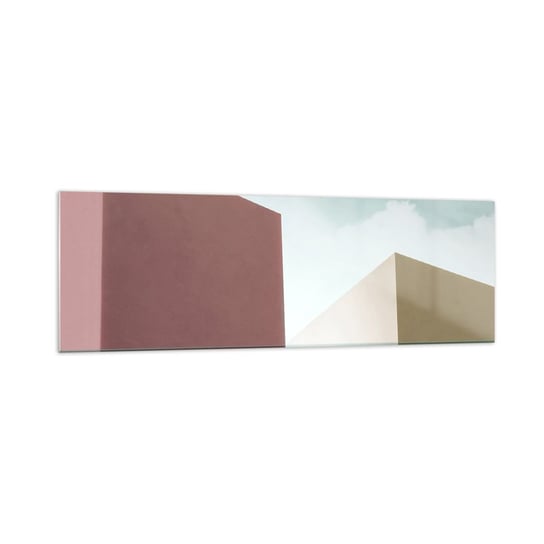 Obraz na szkle - Geometria słonecznego lata - 160x50cm - Budynki Architektura Trójwymiarowy - Nowoczesny foto szklany obraz do salonu do sypialni ARTTOR ARTTOR