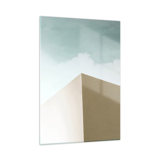 Obraz na szkle - Geometria słonecznego lata - 50x70cm - Budynki Architektura Trójwymiarowy - Nowoczesny szklany obraz do salonu do sypialni ARTTOR ARTTOR