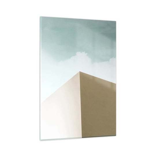 Obraz na szkle - Geometria słonecznego lata - 80x120cm - Budynki Architektura Trójwymiarowy - Nowoczesny szklany obraz na ścianę do salonu do sypialni ARTTOR ARTTOR