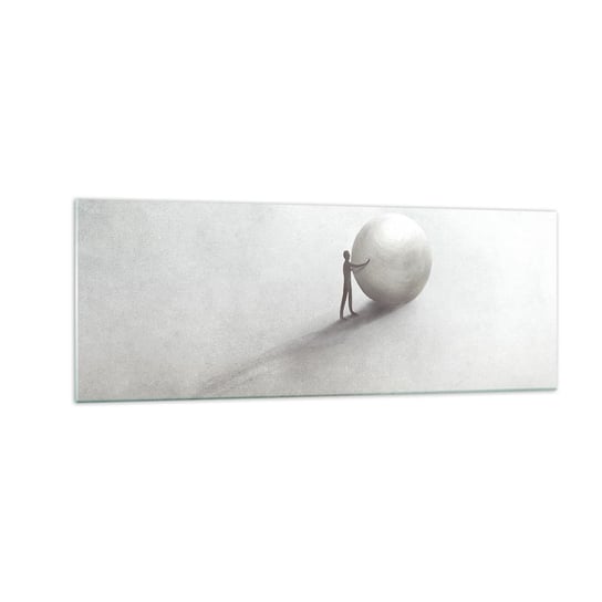 Obraz na szkle - Gra życia - 140x50cm - Abstrakcja Sztuka Człowiek - Nowoczesny szklany obraz do salonu do sypialni ARTTOR ARTTOR