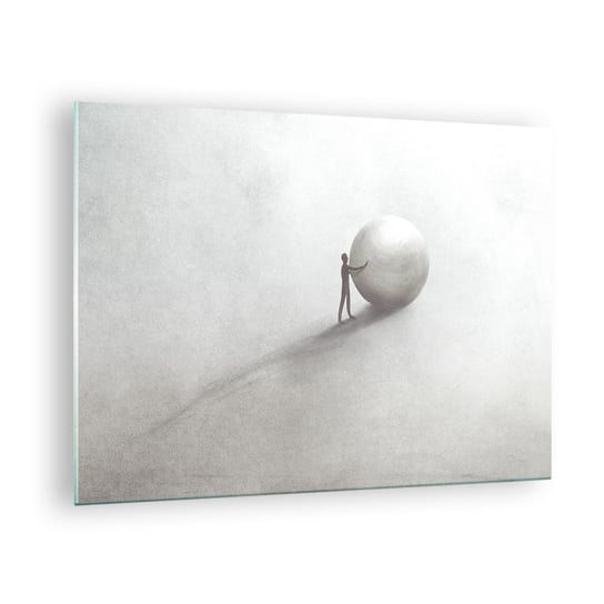 Obraz na szkle - Gra życia - 70x50cm - Abstrakcja Sztuka Człowiek - Nowoczesny szklany obraz do salonu do sypialni ARTTOR ARTTOR