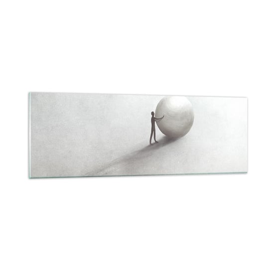 Obraz na szkle - Gra życia - 90x30cm - Abstrakcja Sztuka Człowiek - Nowoczesny szklany obraz do salonu do sypialni ARTTOR ARTTOR