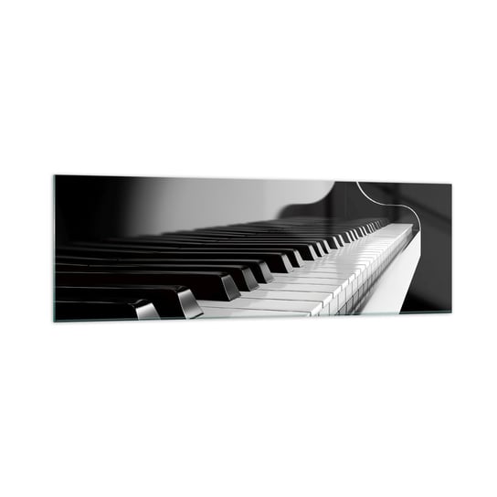 Obraz na szkle - Harmonia kształtów i barw - 160x50cm - Fortepian Pianino Muzyka - Nowoczesny foto szklany obraz do salonu do sypialni ARTTOR ARTTOR