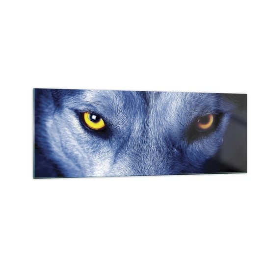 Obraz na szkle - Hipnotyzujące spojrzenie - 140x50cm - Zwierzęta Wilk Oczy - Nowoczesny szklany obraz do salonu do sypialni ARTTOR ARTTOR