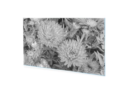 Obraz Na Szkle Homeprint Czarno- Biały Bukiet Kwiatów 140X70 Cm HOMEPRINT