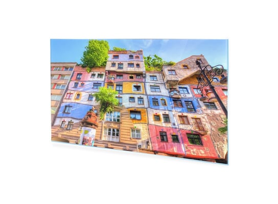 Obraz Na Szkle Homeprint Fasada Domu W Wiedniu 125X50 Cm HOMEPRINT