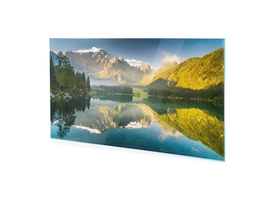 Obraz na szkle HOMEPRINT Jezioro w Alpach Julijskich 100x50 cm HOMEPRINT