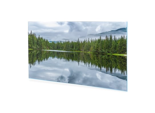 Obraz na szkle HOMEPRINT Jezioro w pobliżu lodowca 100x50 cm HOMEPRINT