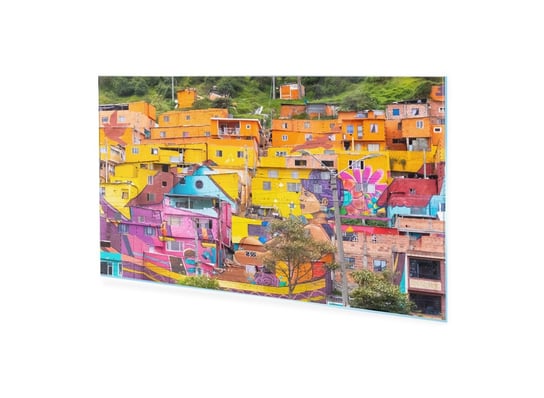 Obraz Na Szkle Homeprint Kolorowe Domy, Kolumbia 125X50 Cm HOMEPRINT